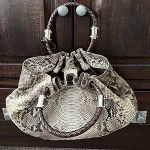 Michael Kors, genuine python, ring tote.